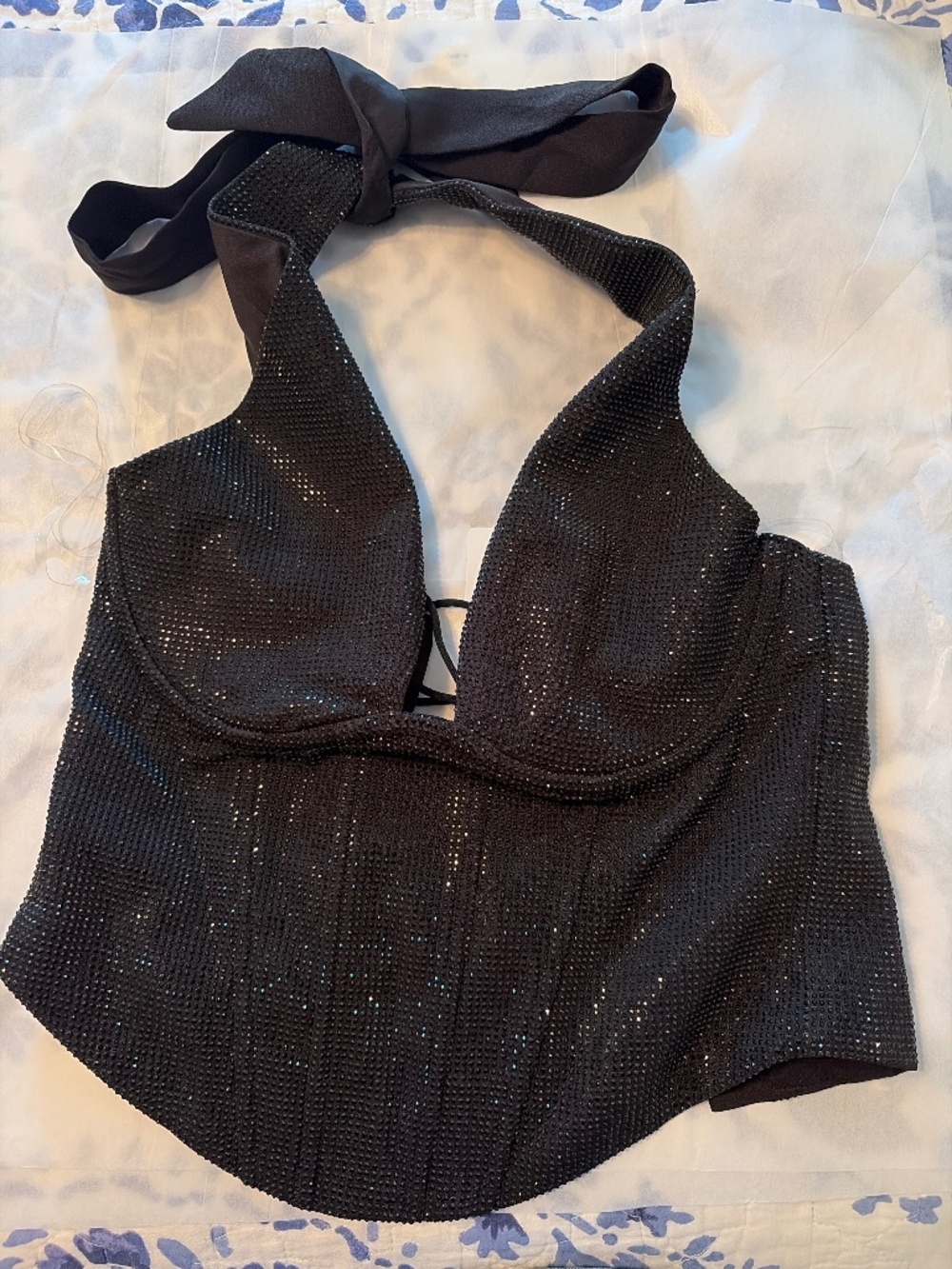 Sparkly halter top